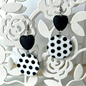 Lava stone dangle earrings